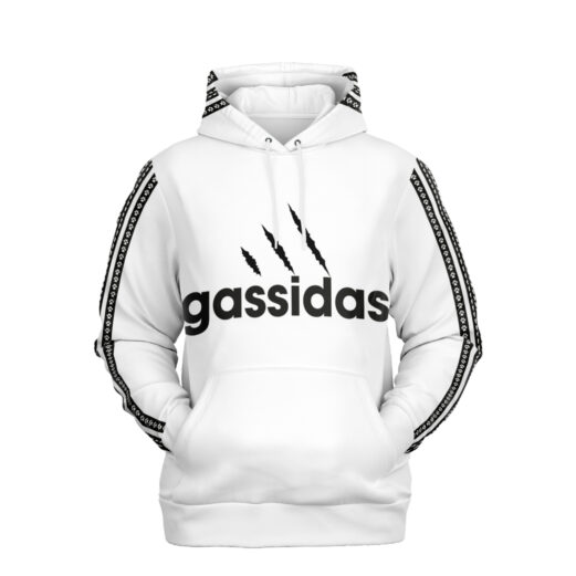 Gassidas basic modern schwarz – Streifen /Genderneutraler AoP-Hoodie