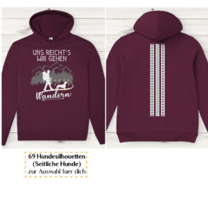 Uns reicht's wir gehen wandern - Streifen / Herren Bio-Hoodie personalisiert - Image 10