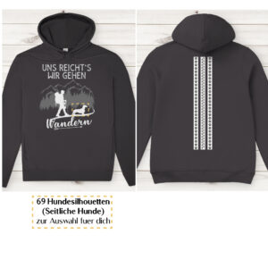 Uns reicht's wir gehen wandern - Streifen / Herren Bio-Hoodie personalisiert - Image 3