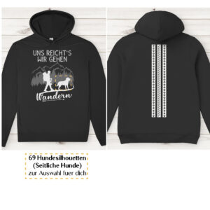 Uns reicht's wir gehen wandern - Streifen / Herren Bio-Hoodie personalisiert - Image 2