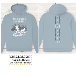 Uns reicht's wir gehen wandern - Streifen / Herren Bio-Hoodie personalisiert - Image 4