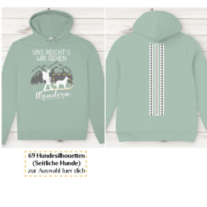 Uns reicht's wir gehen wandern - Streifen / Herren Bio-Hoodie personalisiert - Image 5