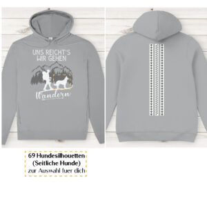 Uns reicht's wir gehen wandern - Streifen / Herren Bio-Hoodie personalisiert - Image 6