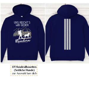 Uns reicht's wir gehen wandern - Streifen / Herren Bio-Hoodie personalisiert - Image 7