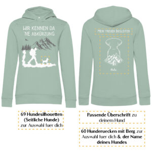 Wir kennen da ne Abkürzung  - HunderückenBerg/ Damen Bio-Hoodie personalisiert - Image 2