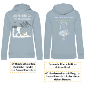 Wir kennen da ne Abkürzung  - HunderückenBerg/ Damen Bio-Hoodie personalisiert - Image 3