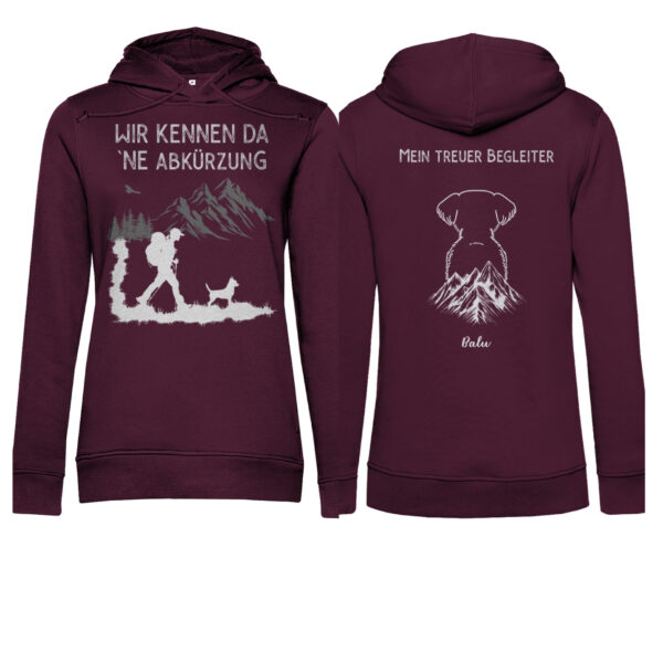 Wir kennen da ne Abkürzung  - HunderückenBerg/ Damen Bio-Hoodie personalisiert