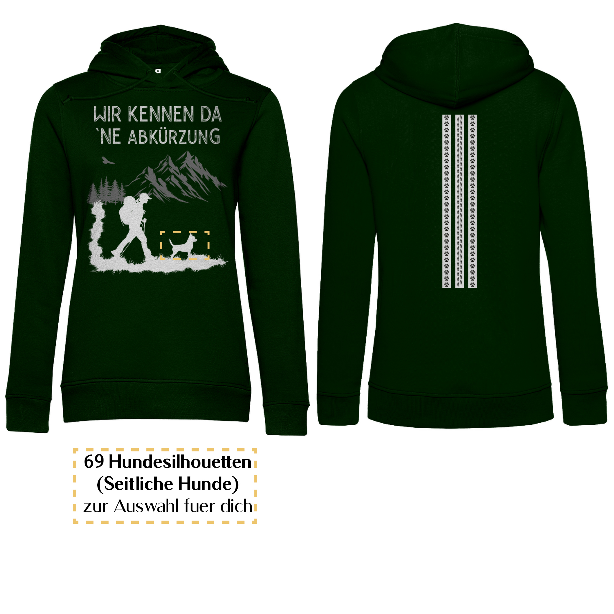 Wir kennen da ne Abkürzung - Streifen / Damen Bio-Hoodie personalisiert - Image 10