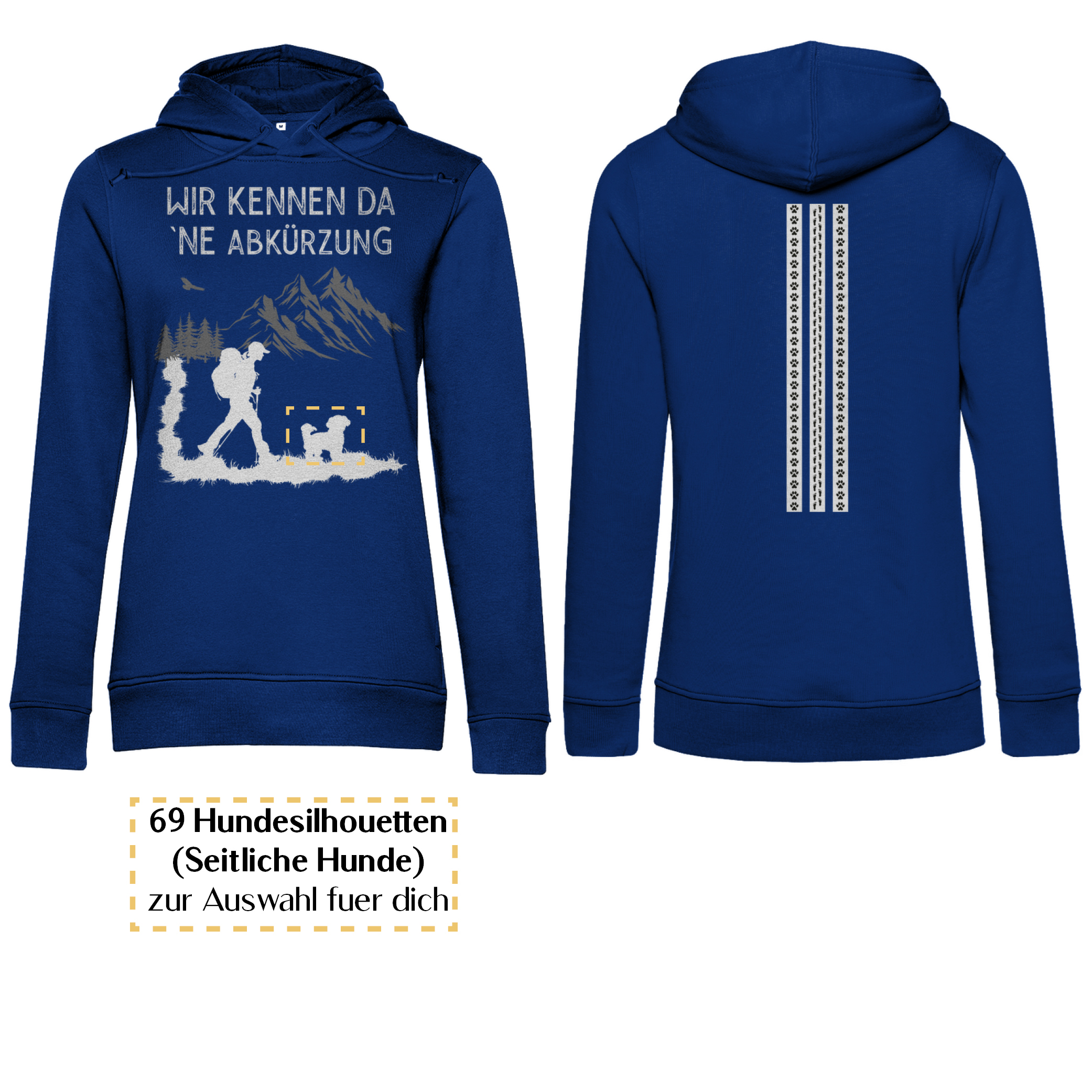 Wir kennen da ne Abkürzung - Streifen / Damen Bio-Hoodie personalisiert - Image 6