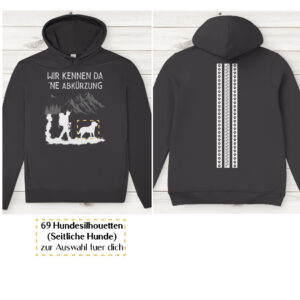 Wir kennen da ne Abkürzung - Streifen / Herren Bio-Hoodie personalisiert - Image 2