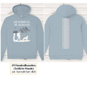 Wir kennen da ne Abkürzung - Streifen / Herren Bio-Hoodie personalisiert - Image 4