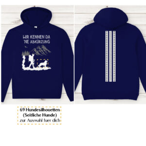 Wir kennen da ne Abkürzung - Streifen / Herren Bio-Hoodie personalisiert - Image 5