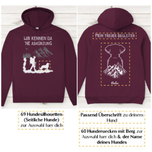 Wir kennen da ne Abkürzung - HunderückenBerg / Herren Bio-Hoodie personalisiert - Image 8