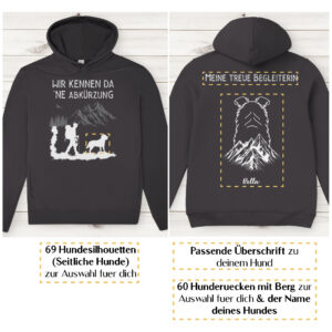 Wir kennen da ne Abkürzung - HunderückenBerg / Herren Bio-Hoodie personalisiert - Image 2