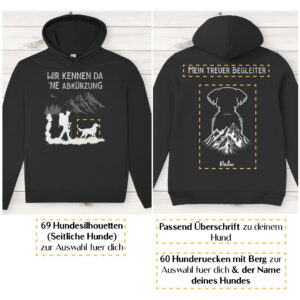 Wir kennen da ne Abkürzung - HunderückenBerg / Herren Bio-Hoodie personalisiert - Image 4