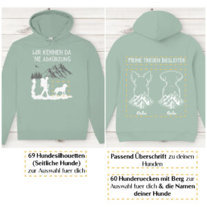 Wir kennen da ne Abkürzung - HunderückenBerg / Herren Bio-Hoodie personalisiert - Image 7
