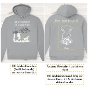 Wir kennen da ne Abkürzung - HunderückenBerg / Herren Bio-Hoodie personalisiert - Image 3
