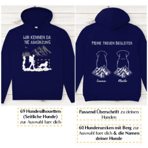 Wir kennen da ne Abkürzung - HunderückenBerg / Herren Bio-Hoodie personalisiert - Image 6