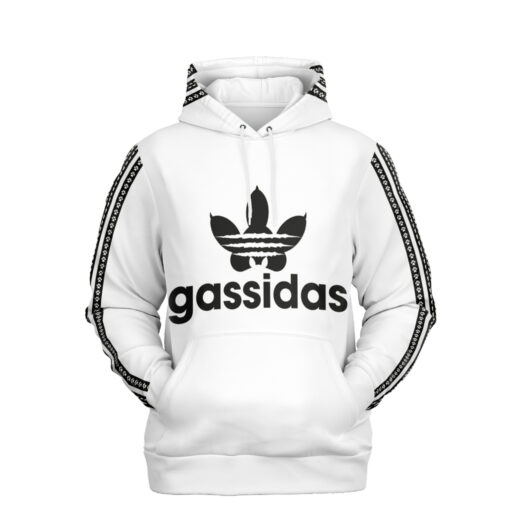 Gassidas basic rerto schwarz – Streifen /Genderneutraler AoP-Hoodie
