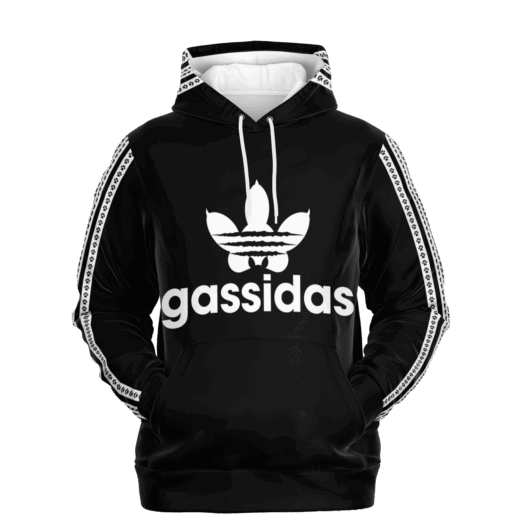 Gassidas basic retro weiss– Streifen /Genderneutraler AoP-Hoodie
