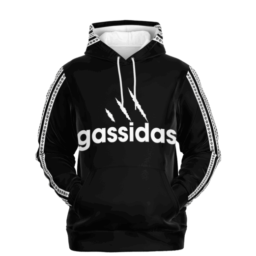 Gassidas basic modern weiss– Streifen /Genderneutraler AoP-Hoodie