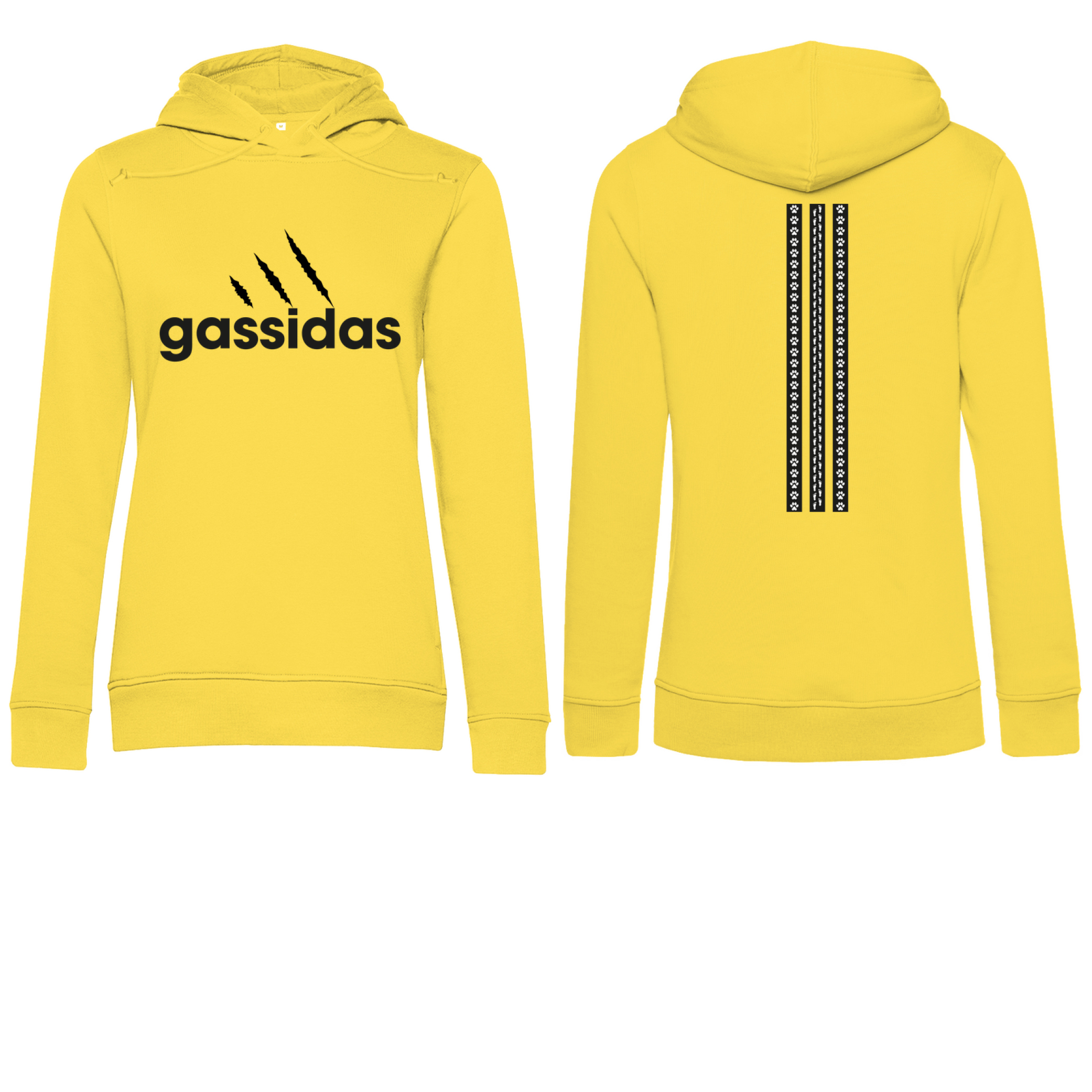 Gassidas basic modern schwarz – Streifen / Damen Bio-Hoodie - Image 8