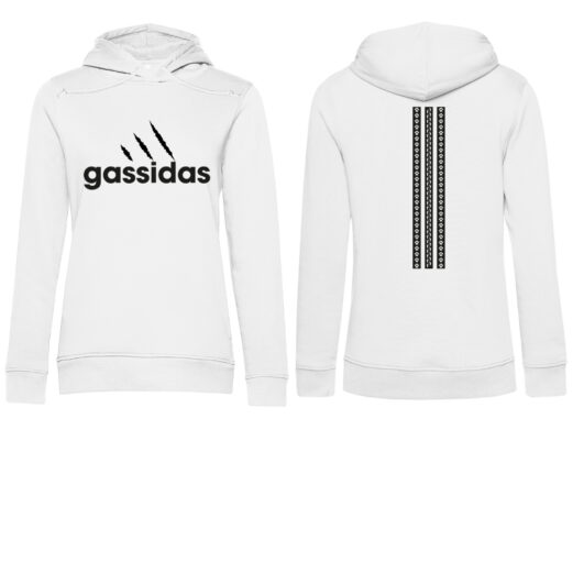 Gassidas basic modern schwarz – Streifen / Damen Bio-Hoodie