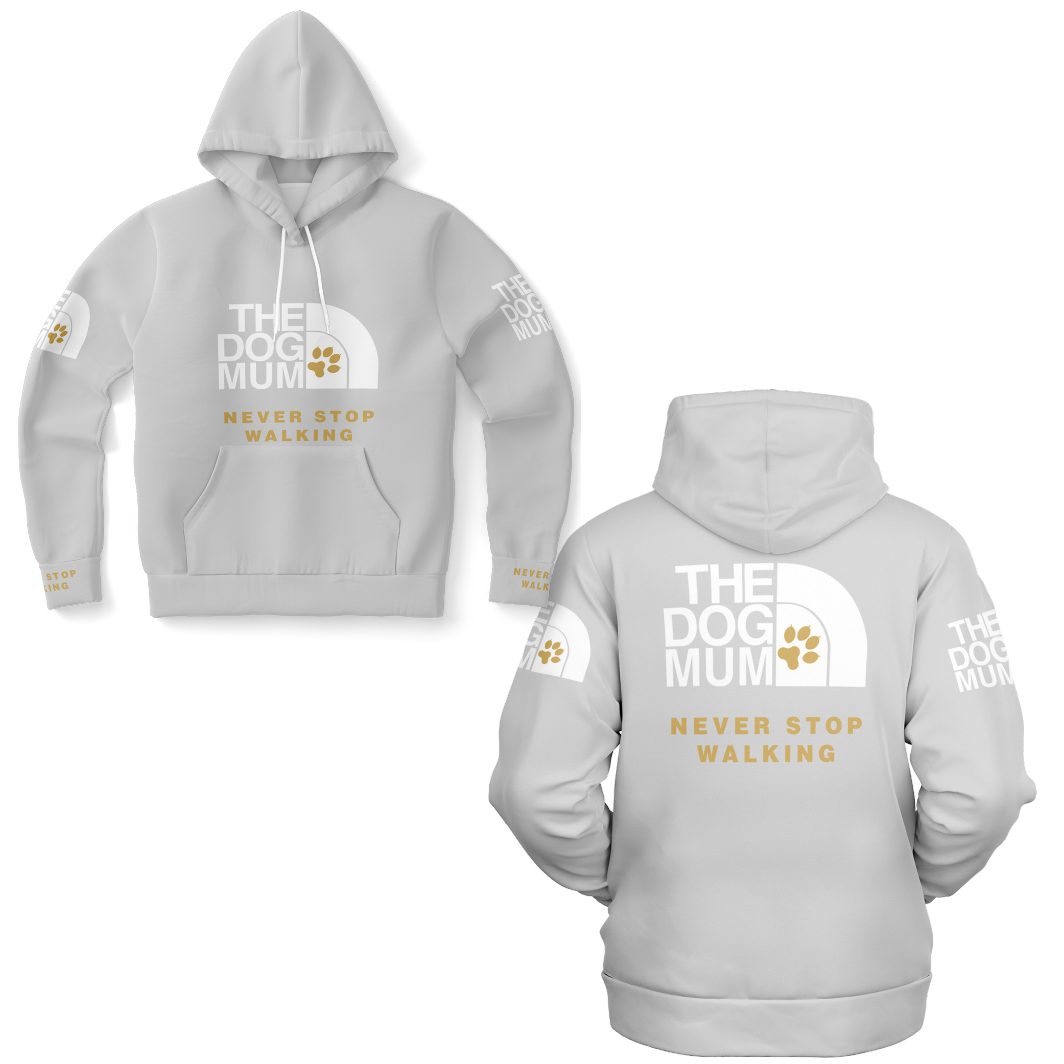Dog Mum gold / Genderneutraler AoP-Hoodie - Image 3