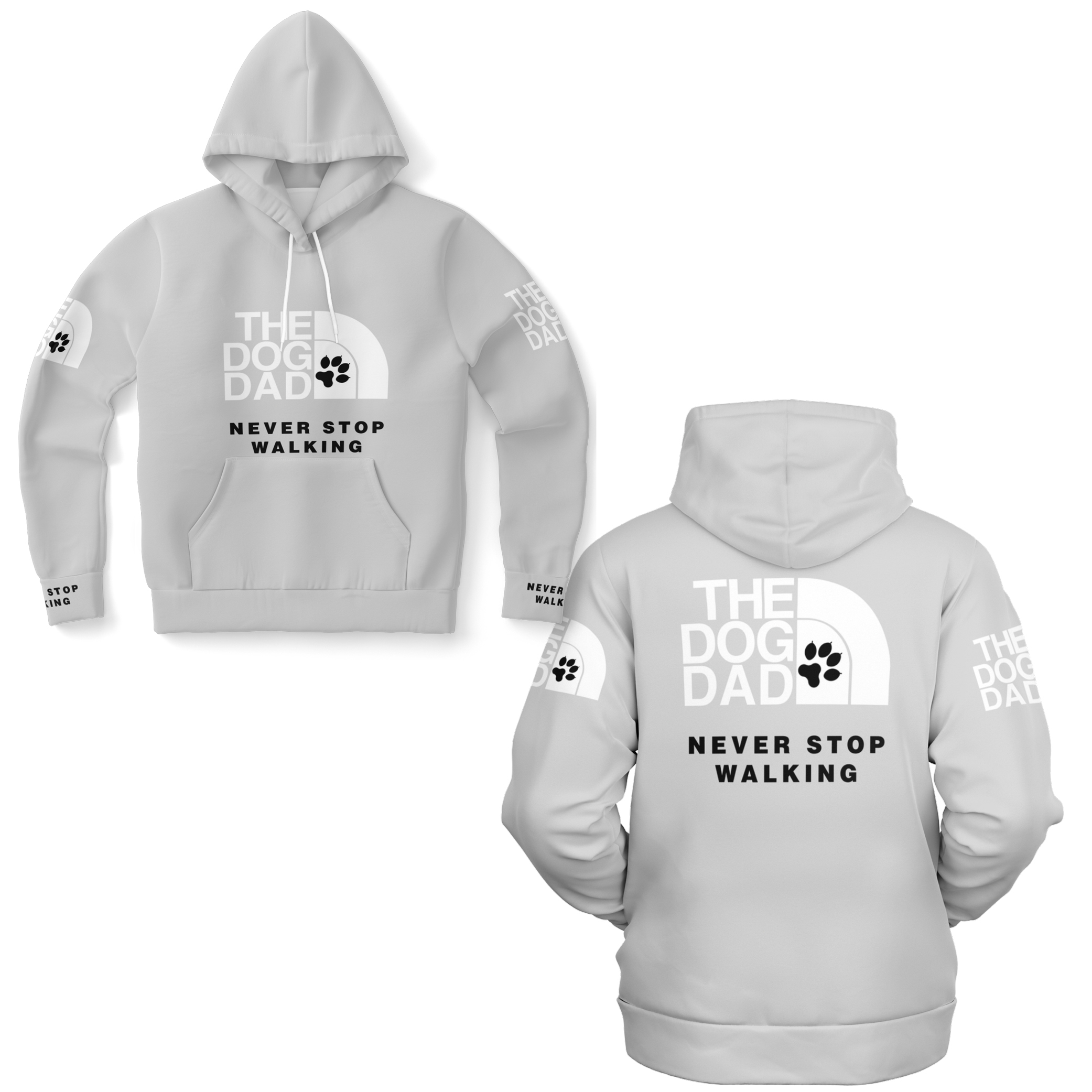 Dog Dad schwarz / Genderneutraler AoP-Hoodie - Image 2