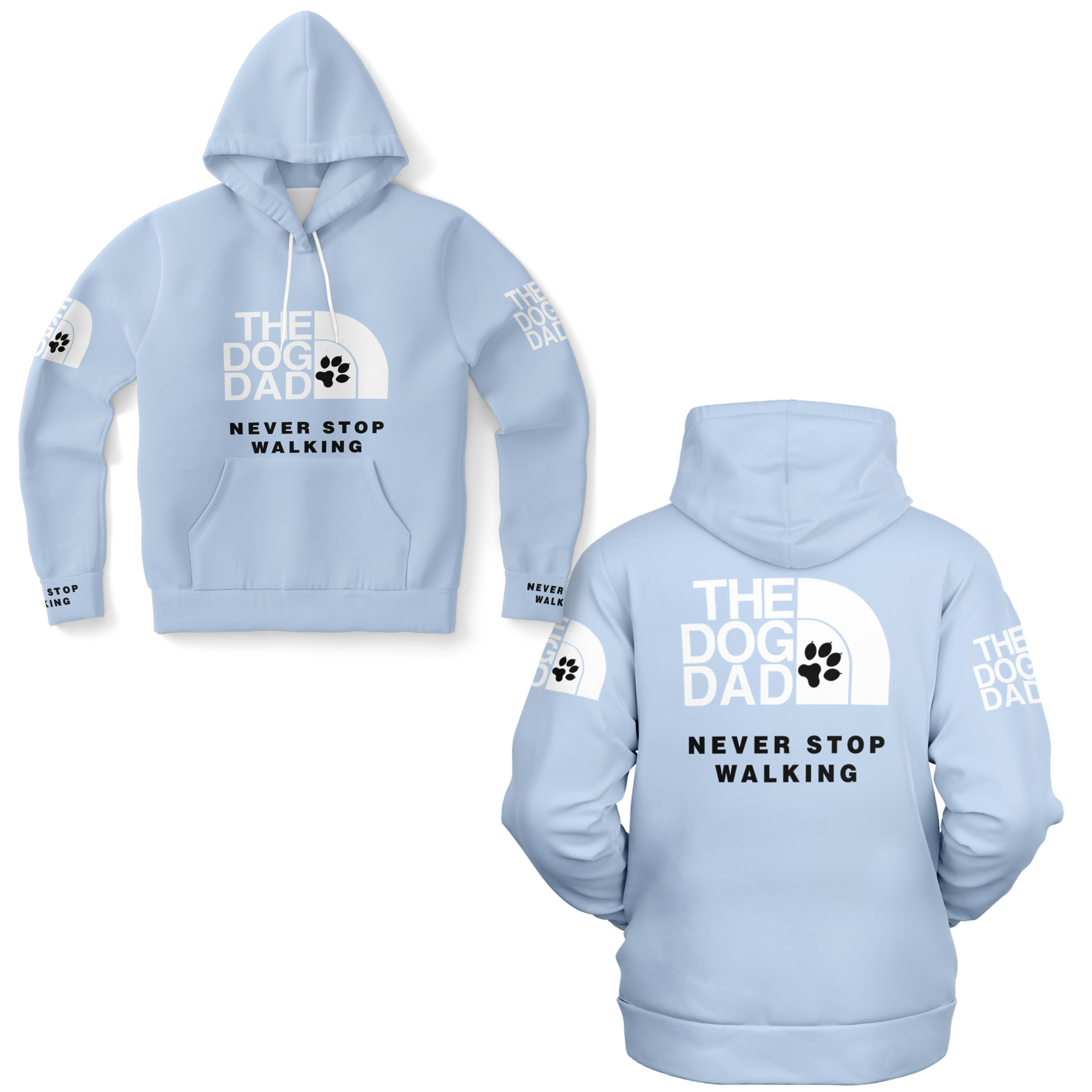 Dog Dad schwarz / Genderneutraler AoP-Hoodie - Image 3