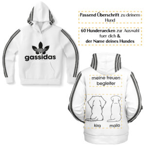 Gassidas basic retro schwarz – Hundrücken/Genderneutraler AoP-Hoodie - Image 2