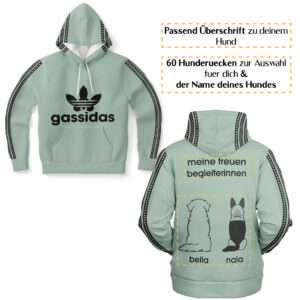 Gassidas basic retro schwarz – Hundrücken/Genderneutraler AoP-Hoodie - Image 5