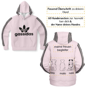 Gassidas basic retro schwarz – Hundrücken/Genderneutraler AoP-Hoodie - Image 6