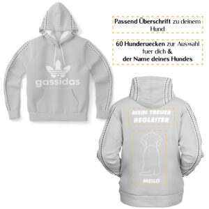 Gassidas basic retro weiss – Hundrücken/Genderneutraler AoP-Hoodie - Image 4