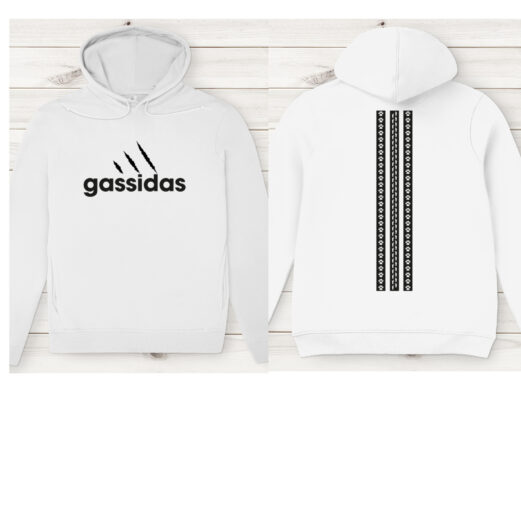 Gassidas basic modern schwarz - Streifen / Herren Bio-Hoodie