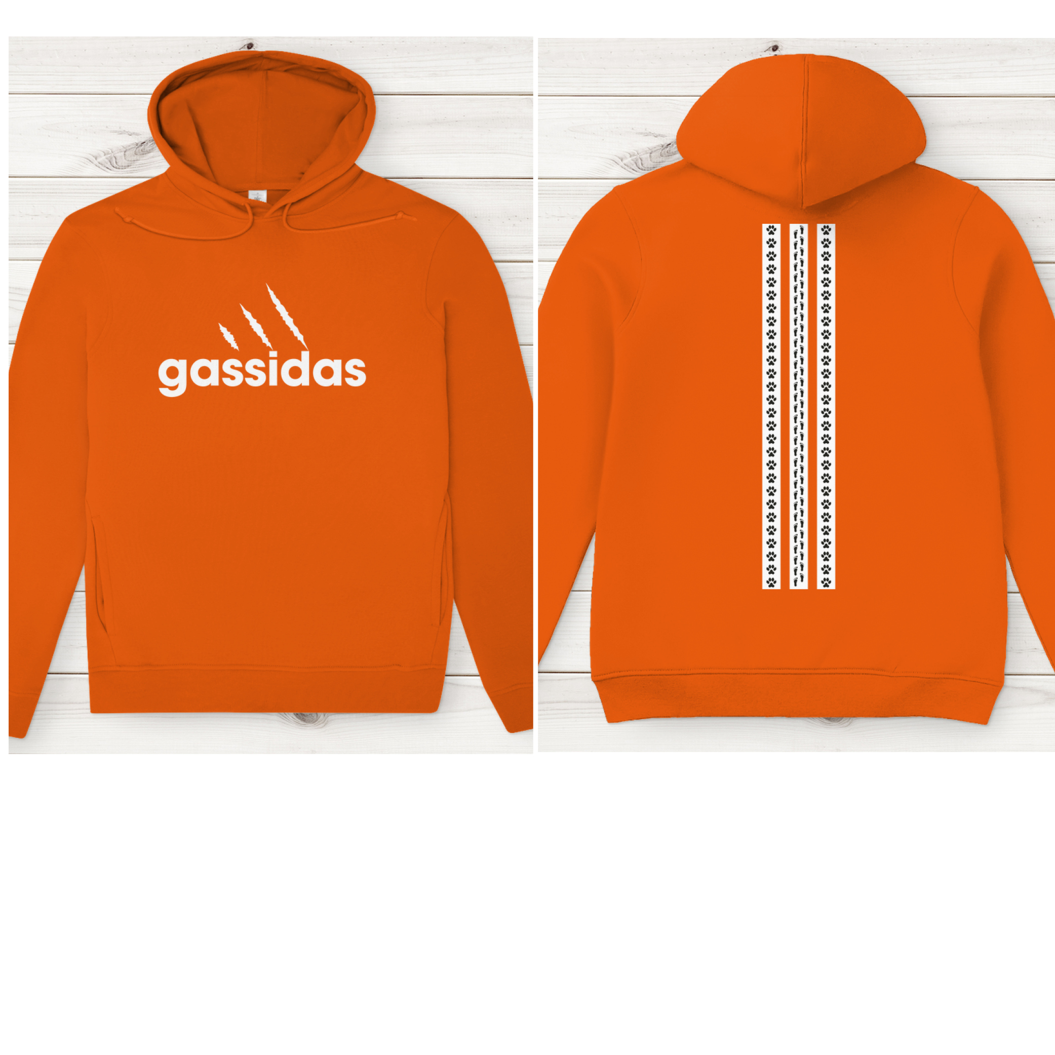 Gassidas basic modern weiss - Streifen / Herren Bio-Hoodie - Image 9