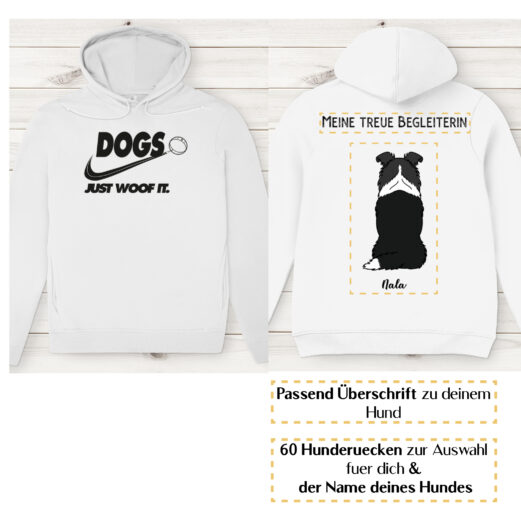 Dogs basic schwarz – Hunderücken / Herren Bio-Hoodie