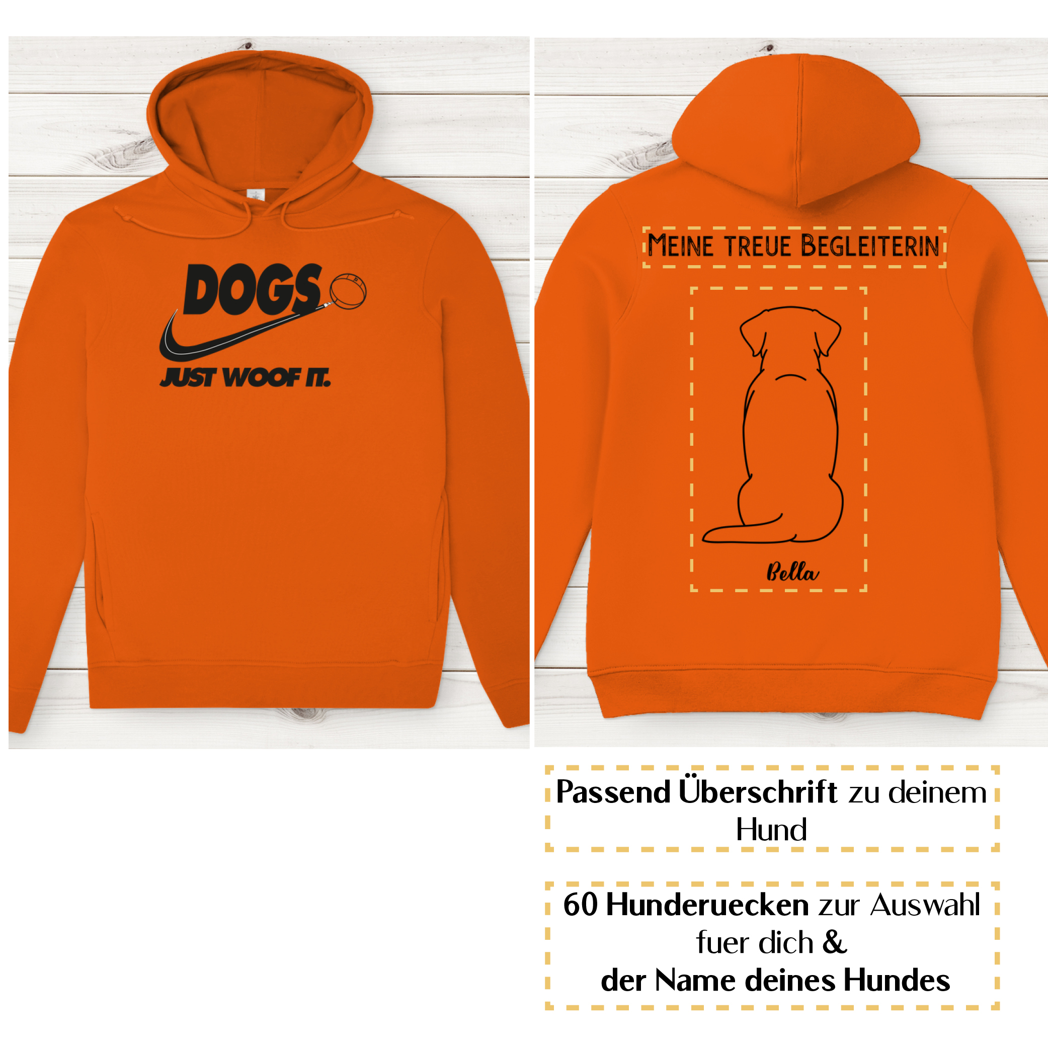 Dogs basic schwarz – Hunderücken / Herren Bio-Hoodie - Image 9